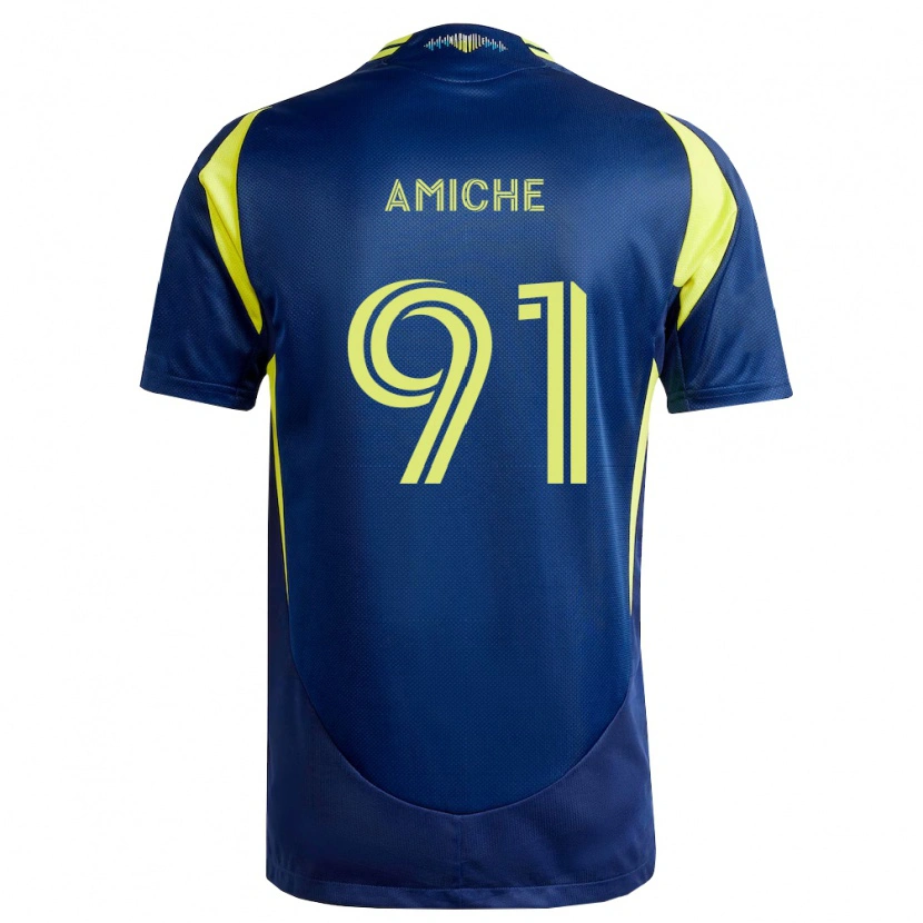Danxen Women Kemy Amiche #91 Yellow Navy Blue Away Jersey 2026/27 T-Shirt