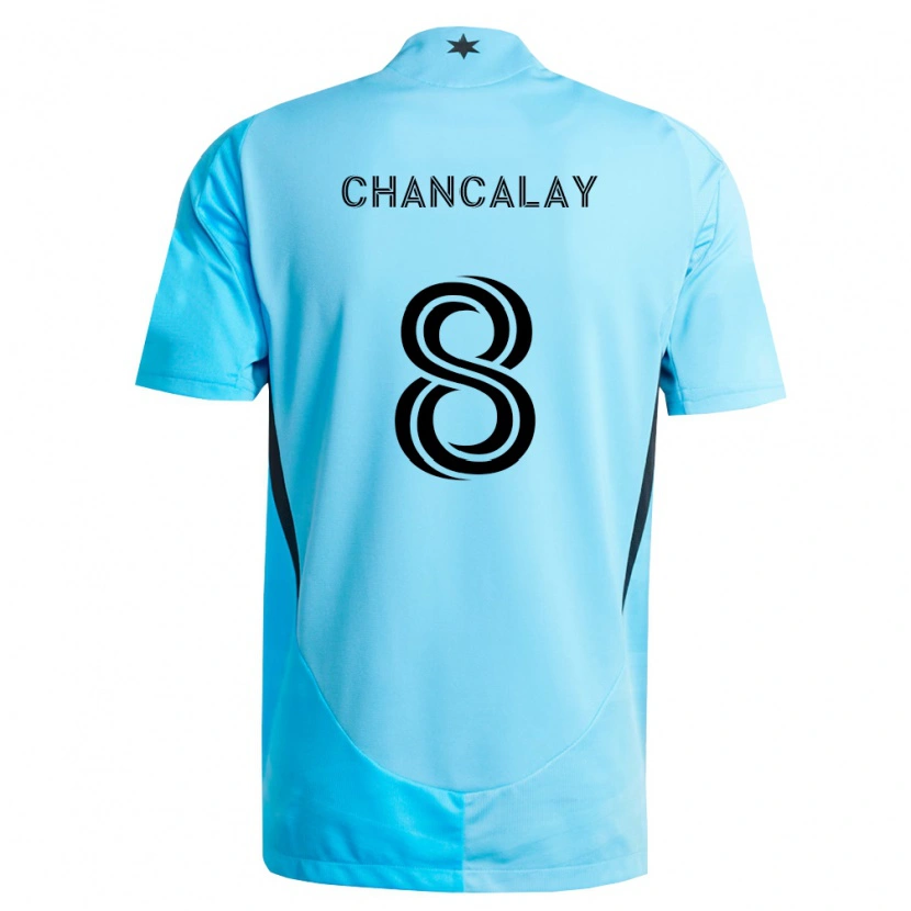 Danxen Women Tomás Chancalay #8 Light Blue Black Away Jersey 2026/27 T-Shirt