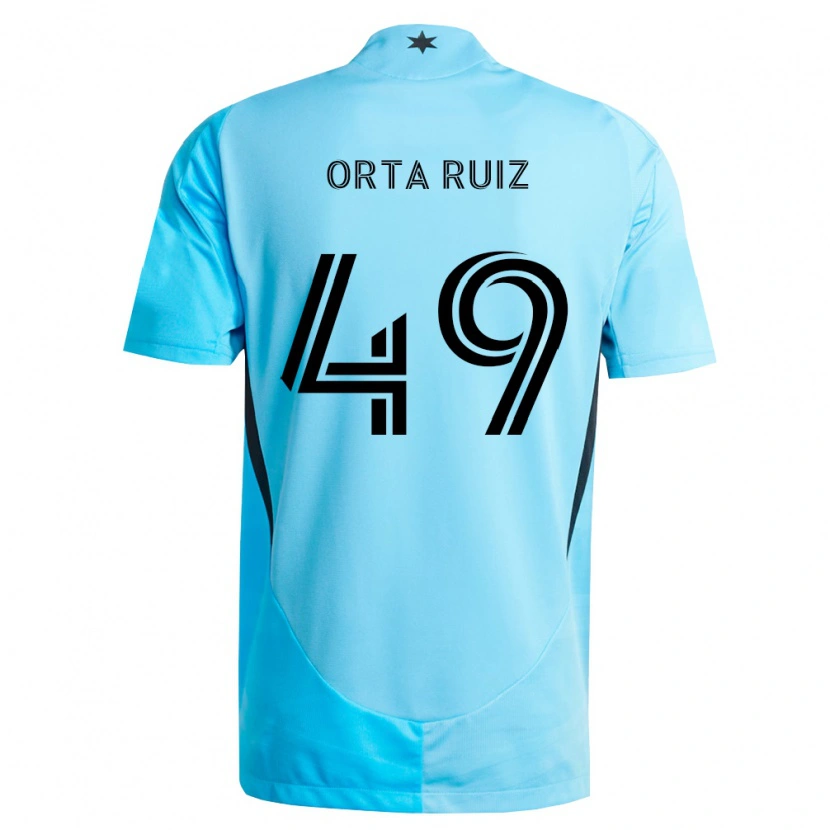 Danxen Women Jose Orta Ruiz #49 Light Blue Black Away Jersey 2026/27 T-Shirt