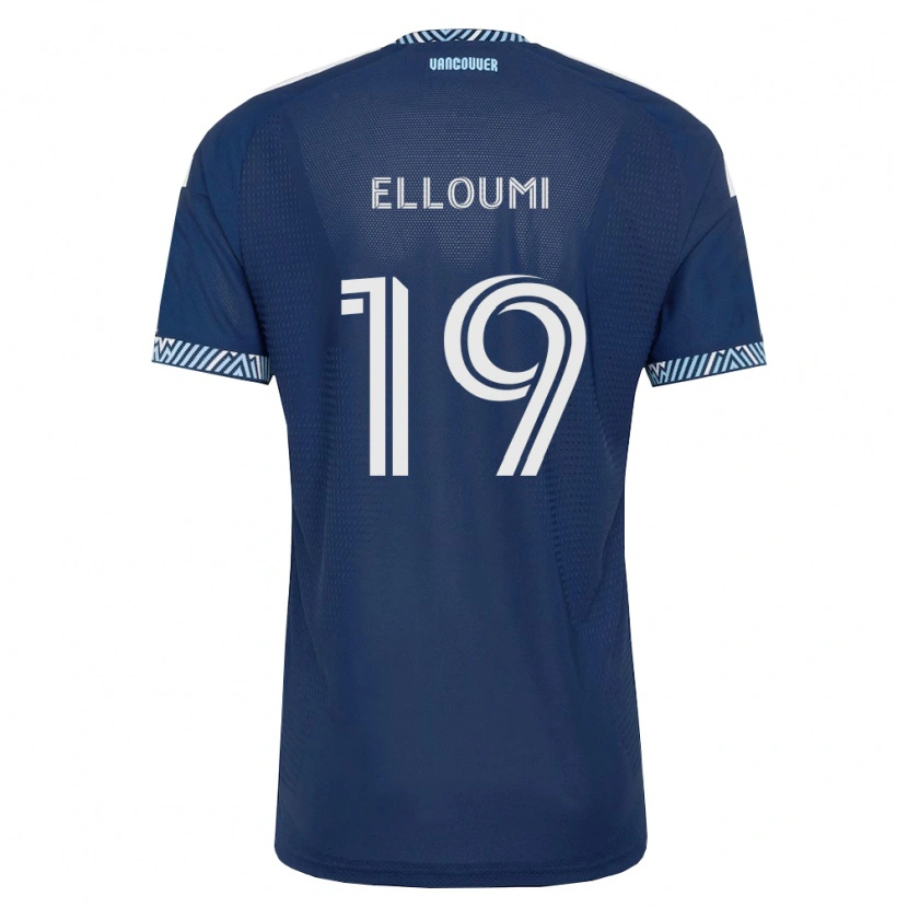 Danxen Women Rayan Elloumi #19 Deep Blue White Away Jersey 2026/27 T-Shirt