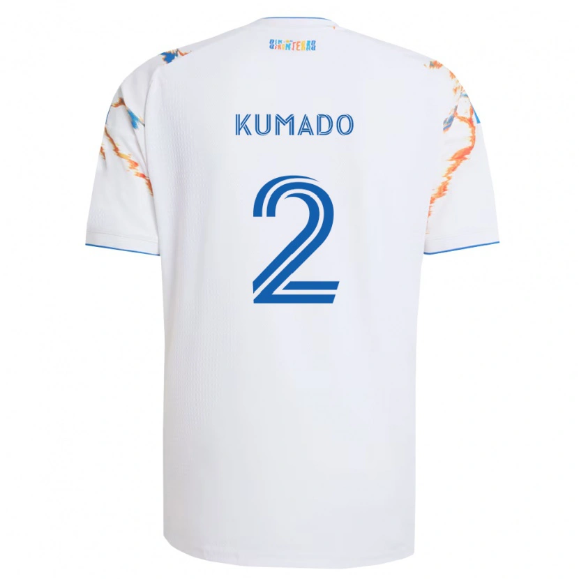 Danxen Women Willy Kumado #2 White Orange Blue Away Jersey 2026/27 T-Shirt