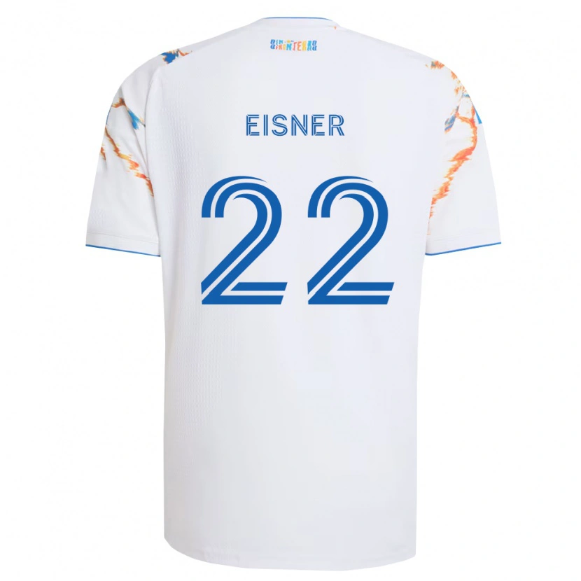 Danxen Women Wilson Eisner #22 White Orange Blue Away Jersey 2026/27 T-Shirt