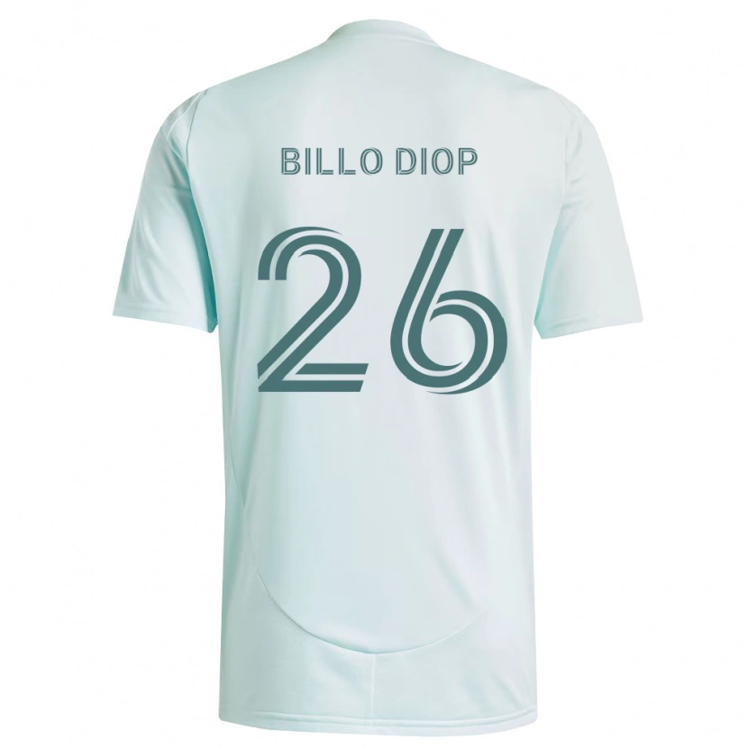 Danxen Women Mamadou Billo Diop #26 White Light Green Away Jersey 2026/27 T-Shirt