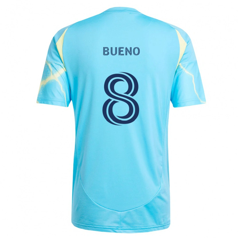 Danxen Women Jesús Bueno #8 Light Blue Black Light Yellow Away Jersey 2026/27 T-Shirt