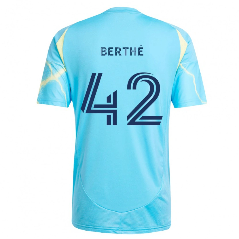 Danxen Women Mamoutou Berthé #42 Light Blue Black Light Yellow Away Jersey 2026/27 T-Shirt