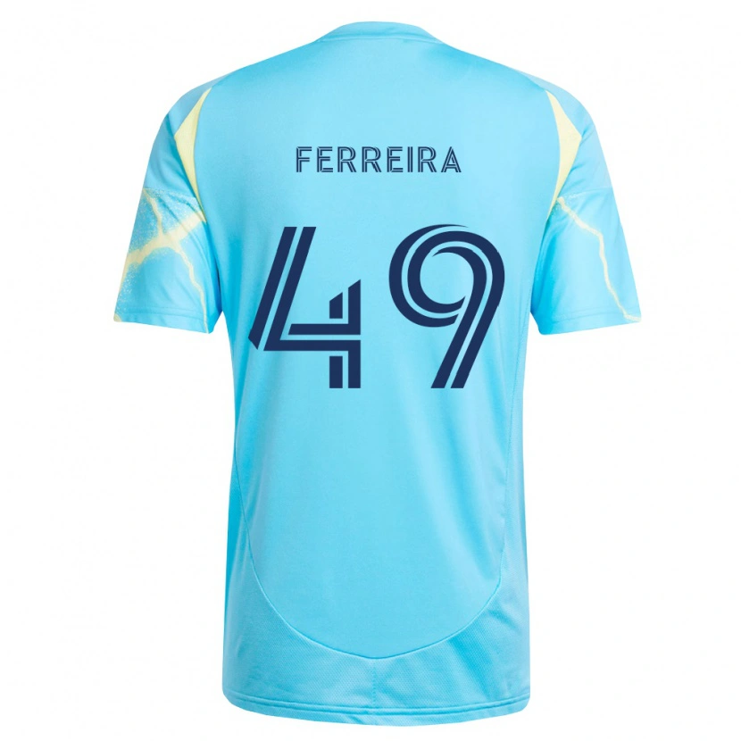 Danxen Women Willyam Ferreira #49 Light Blue Black Light Yellow Away Jersey 2026/27 T-Shirt
