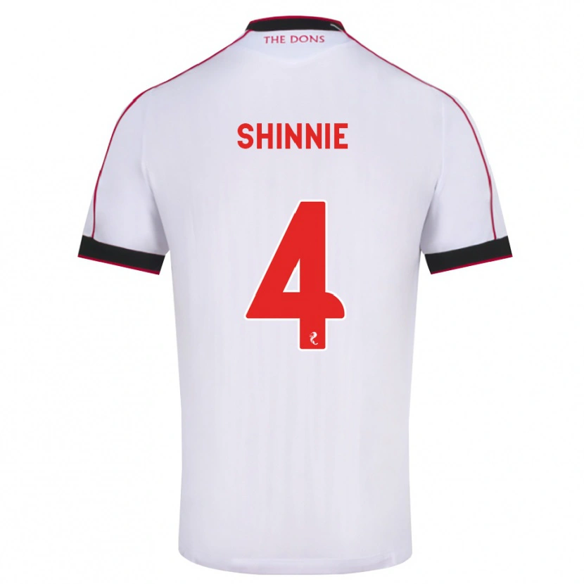 Danxen Women Graeme Shinnie #4 Black Red White Away Jersey 2026/27 T-Shirt
