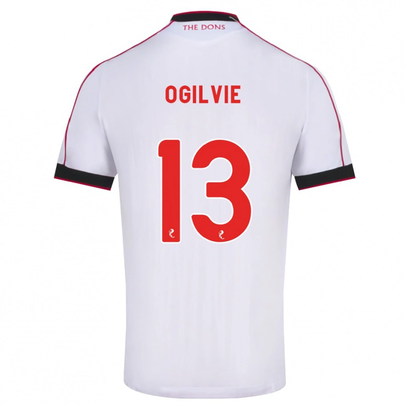 Danxen Women Francesca Ogilvie #13 Black Red White Away Jersey 2026/27 T-Shirt