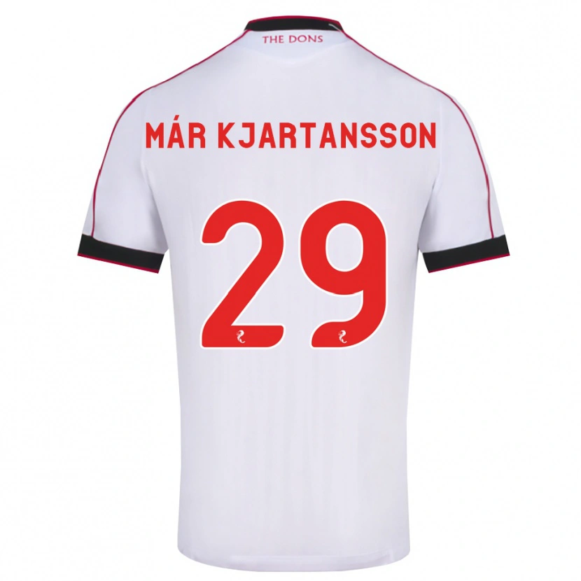 Danxen Women Kjartan Már Kjartansson #29 Black Red White Away Jersey 2026/27 T-Shirt