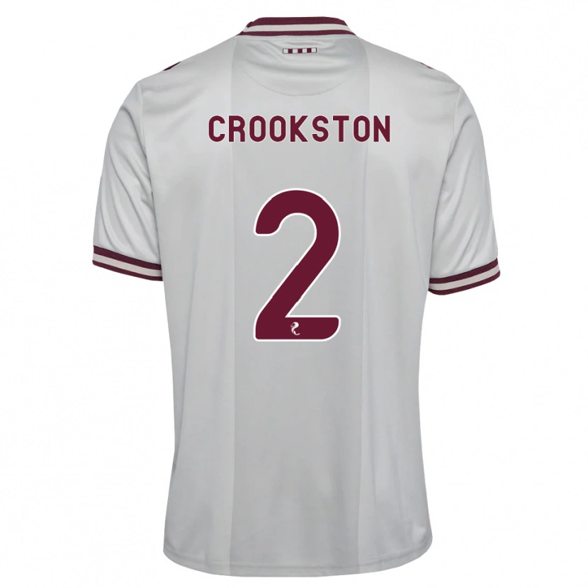 Danxen Women Gregor Crookston #2 White Burgundy Away Jersey 2026/27 T-Shirt