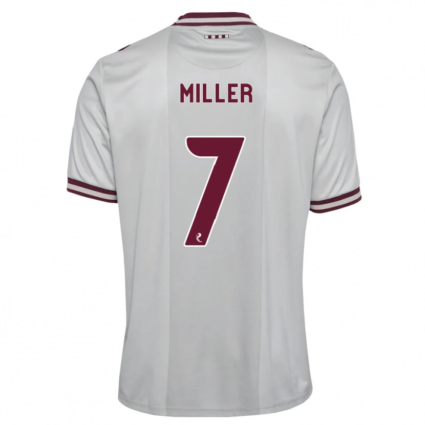 Danxen Women Calvin Miller #7 White Burgundy Away Jersey 2026/27 T-Shirt