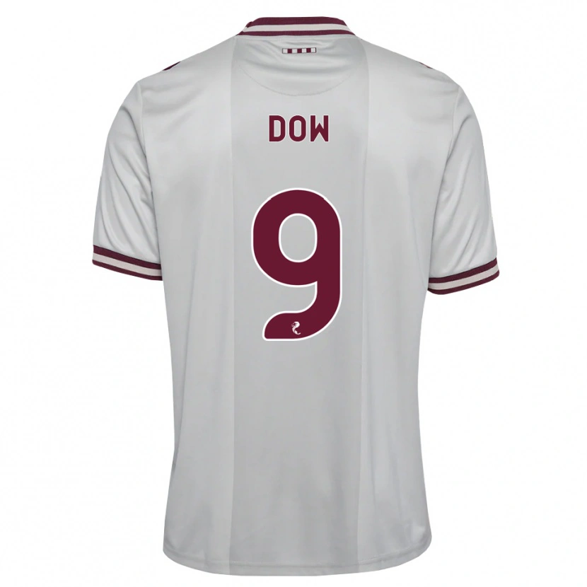 Danxen Women Connor Dow #9 White Burgundy Away Jersey 2026/27 T-Shirt