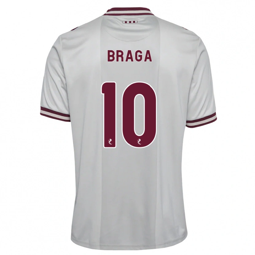 Danxen Women Cláudio Braga #10 White Burgundy Away Jersey 2026/27 T-Shirt