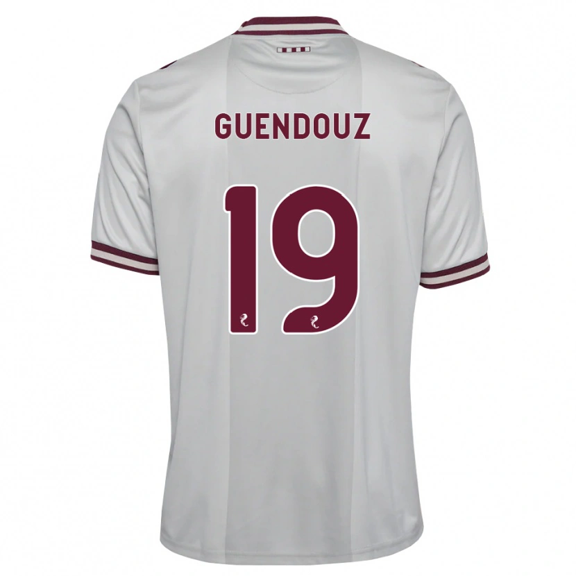 Danxen Women Sabri Guendouz #19 White Burgundy Away Jersey 2026/27 T-Shirt