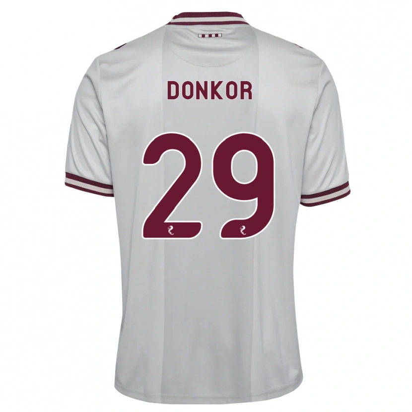 Danxen Women Jaedon Donkor #29 White Burgundy Away Jersey 2026/27 T-Shirt