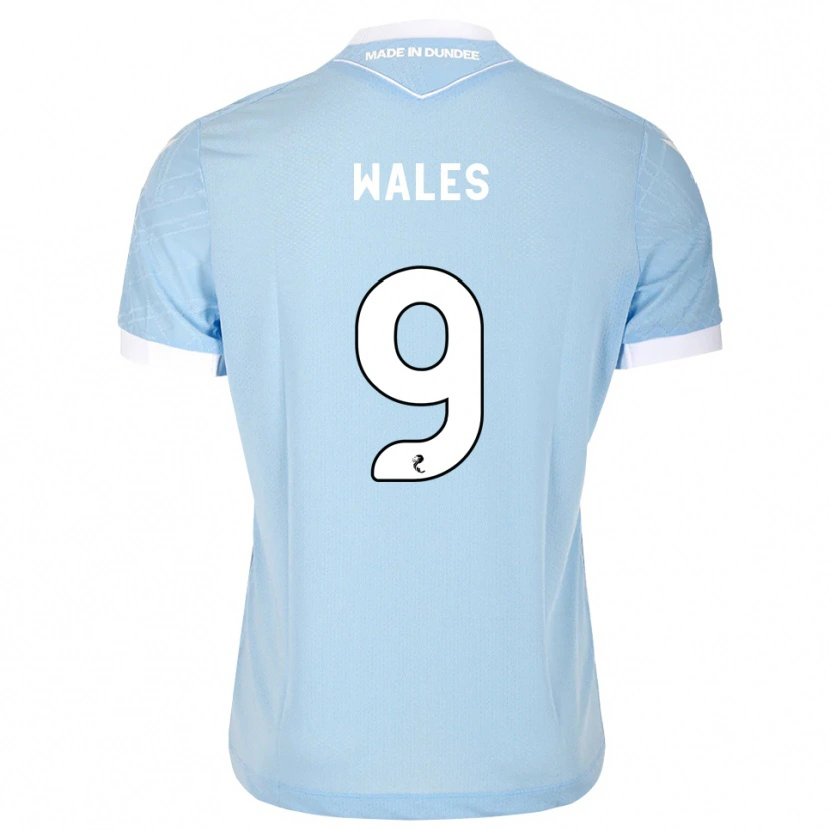 Danxen Women Bobby Wales #9 Lightsky Blue White Away Jersey 2026/27 T-Shirt