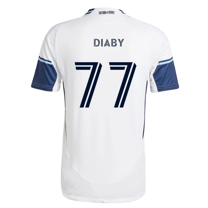Danxen Women Yadaly Diaby #77 White Royal Blue Home Jersey 2026/27 T-Shirt