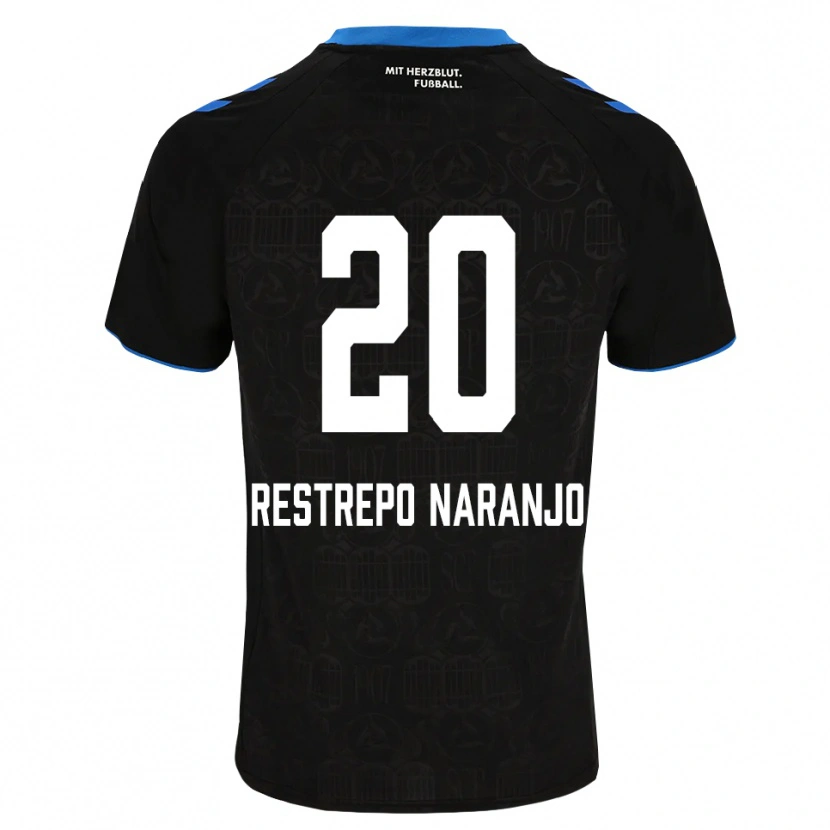 Danxen Kid Pedro Restrepo Naranjo #20 Black White Red Home Jersey 2026/27 T-Shirt