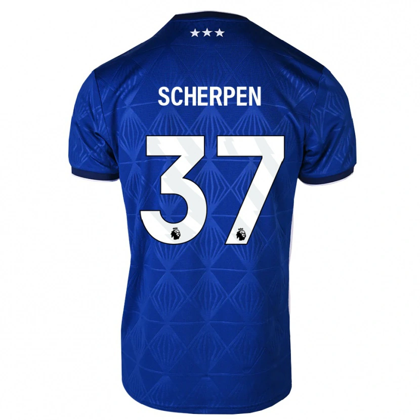 Danxen Kid Kjell Scherpen #37 Mediumblue White Red Home Jersey 2026/27 T-Shirt