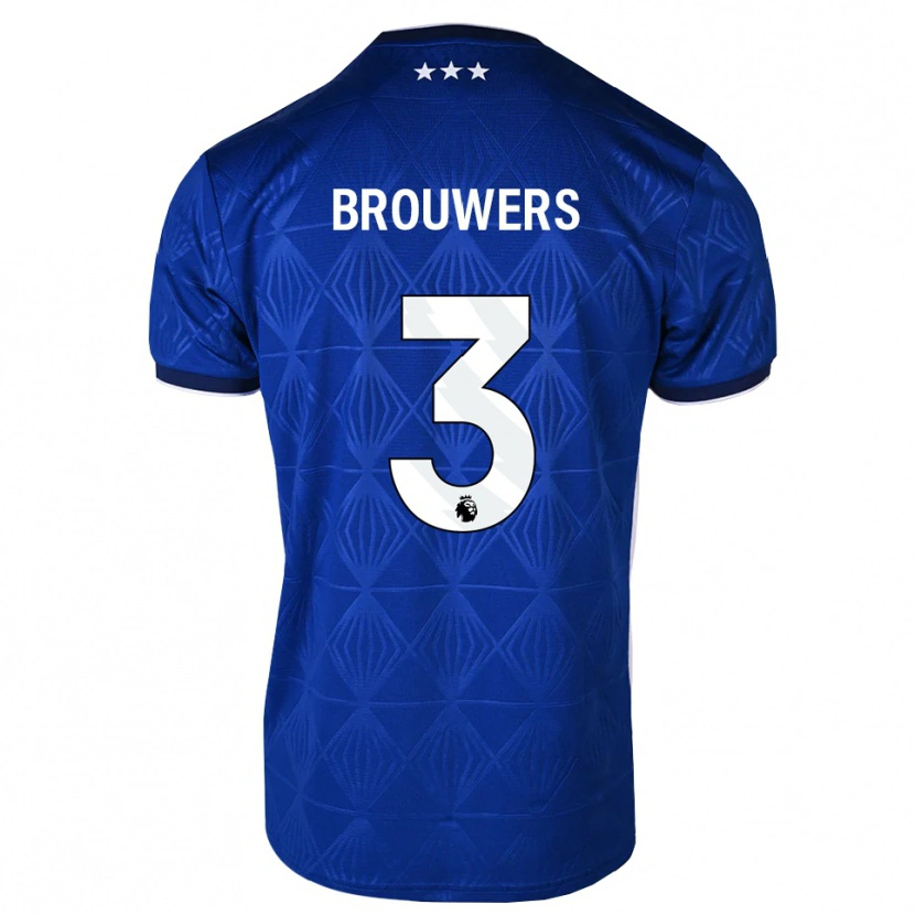 Danxen Kid Steve Brouwers #3 Mediumblue White Red Home Jersey 2026/27 T-Shirt