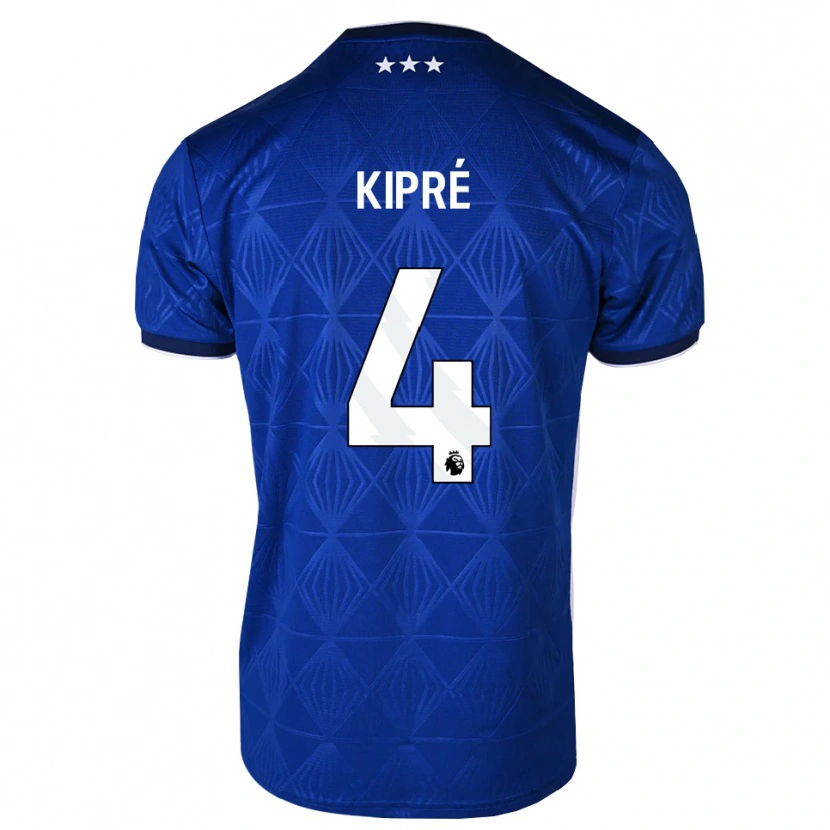 Danxen Kid Cédric Kipré #4 Mediumblue White Red Home Jersey 2026/27 T-Shirt