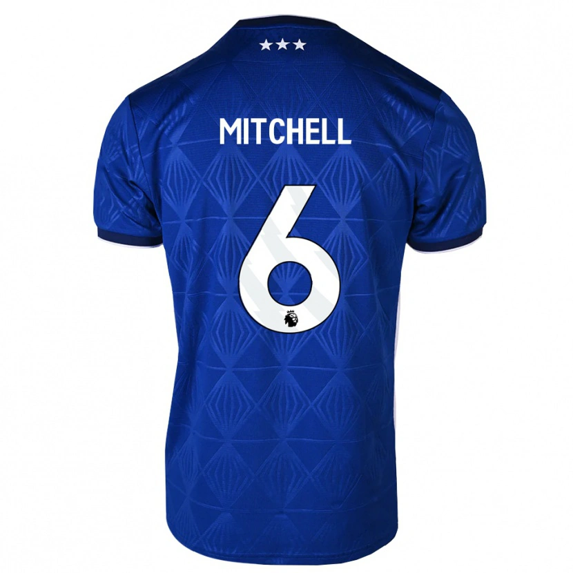Danxen Kid Leah Mitchell #6 Mediumblue White Red Home Jersey 2026/27 T-Shirt