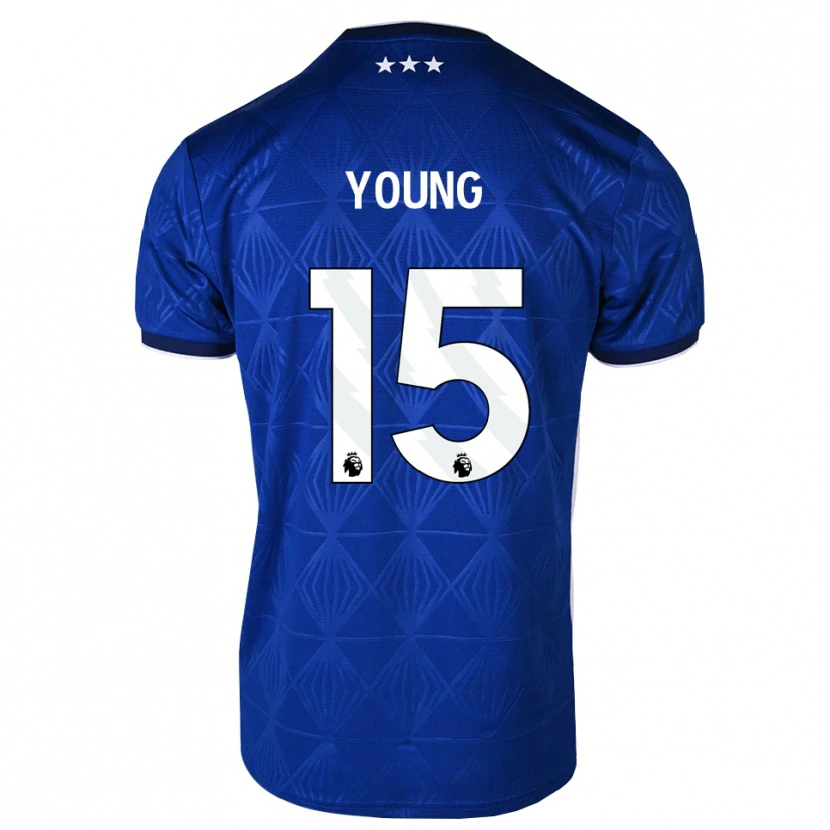 Danxen Kid Ashley Young #15 Mediumblue White Red Home Jersey 2026/27 T-Shirt