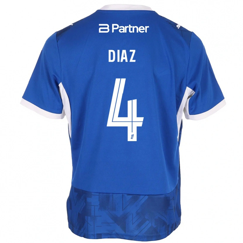 Danxen Kid Junior Diaz #4 Mediumblue White Home Jersey 2026/27 T-Shirt