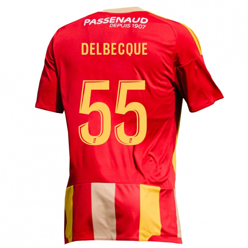 Danxen Kid Augustin Delbecque #55 Red Yellow Green Home Jersey 2026/27 T-Shirt