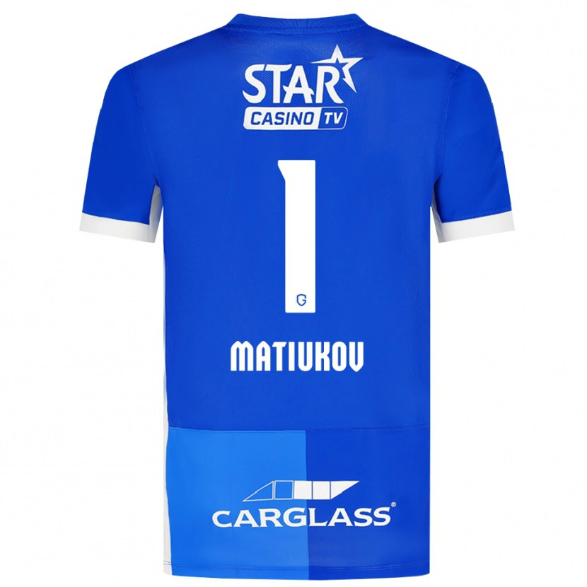 Danxen Kid Platon Matiukov #1 Medium Blue Royal Blue White Home Jersey 2026/27 T-Shirt