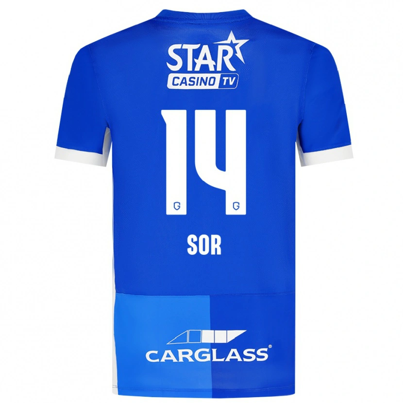Danxen Kid Yira Sor #14 Medium Blue Royal Blue White Home Jersey 2026/27 T-Shirt