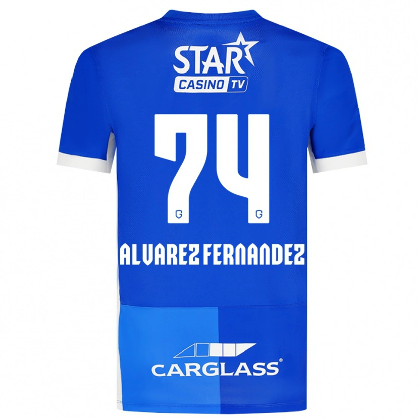 Danxen Kid Loïc Alvarez Fernandez #74 Medium Blue Royal Blue White Home Jersey 2026/27 T-Shirt