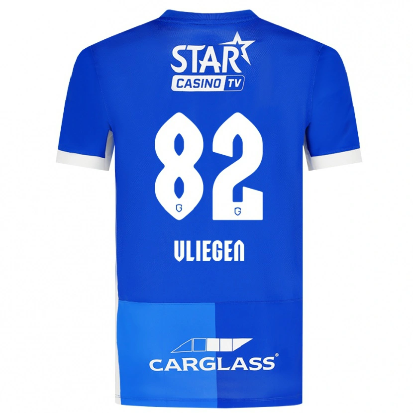 Danxen Kid Olivier Vliegen #82 Medium Blue Royal Blue White Home Jersey 2026/27 T-Shirt