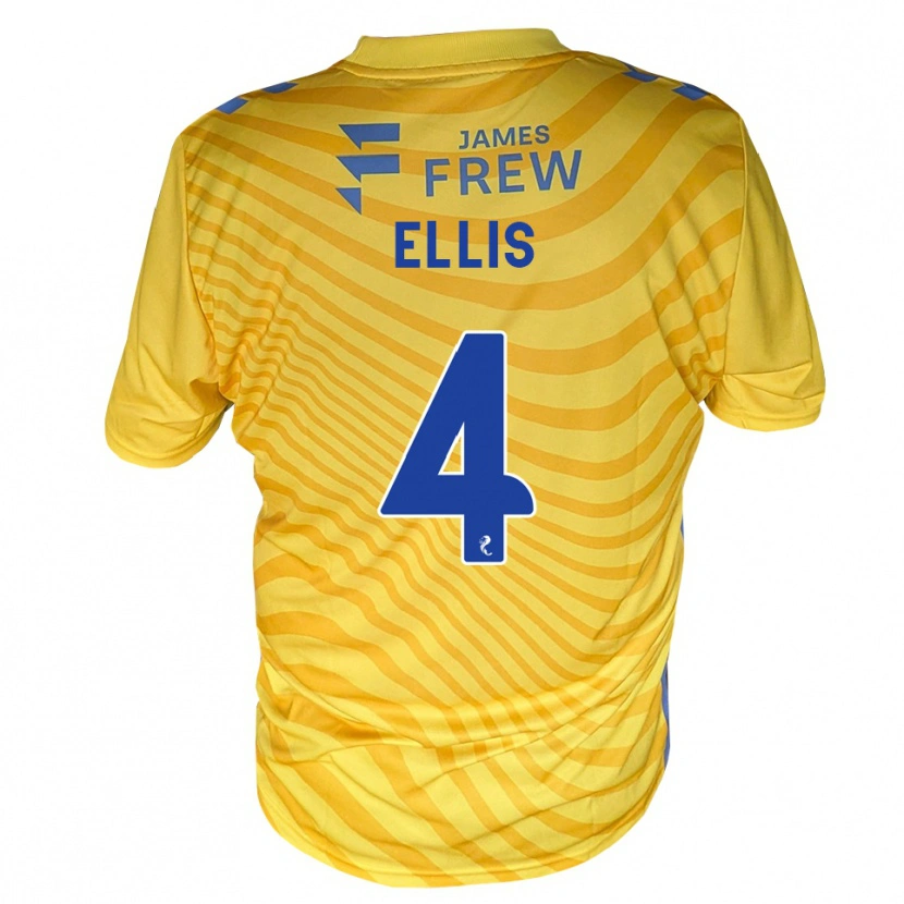 Danxen Kid Ruari Ellis #4 Royalblue Yellow Away Jersey 2026/27 T-Shirt