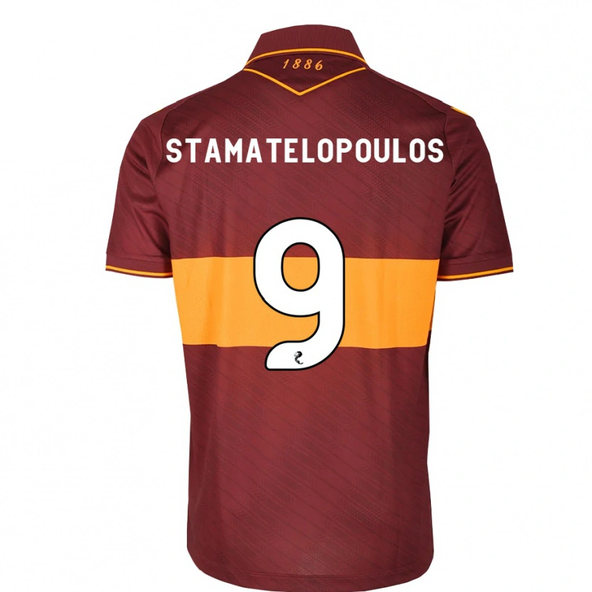 Danxen Kid Apostolos Stamatelopoulos #9 Orange Maroon Away Jersey 2026/27 T-Shirt