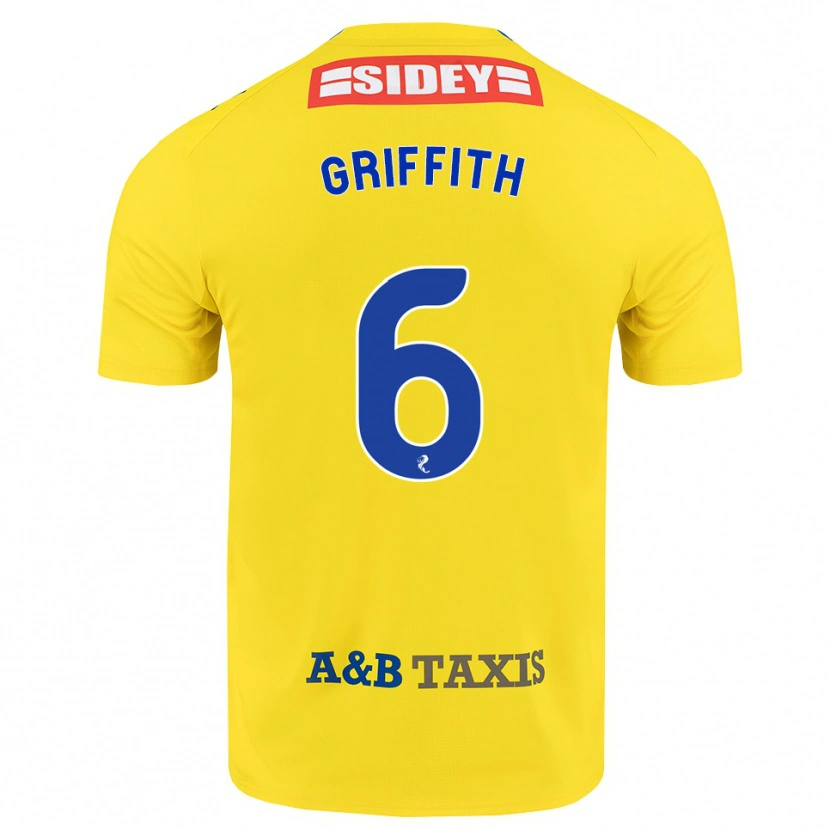 Danxen Kid Víctor Griffith #6 Yellow Blue Black Away Jersey 2026/27 T-Shirt
