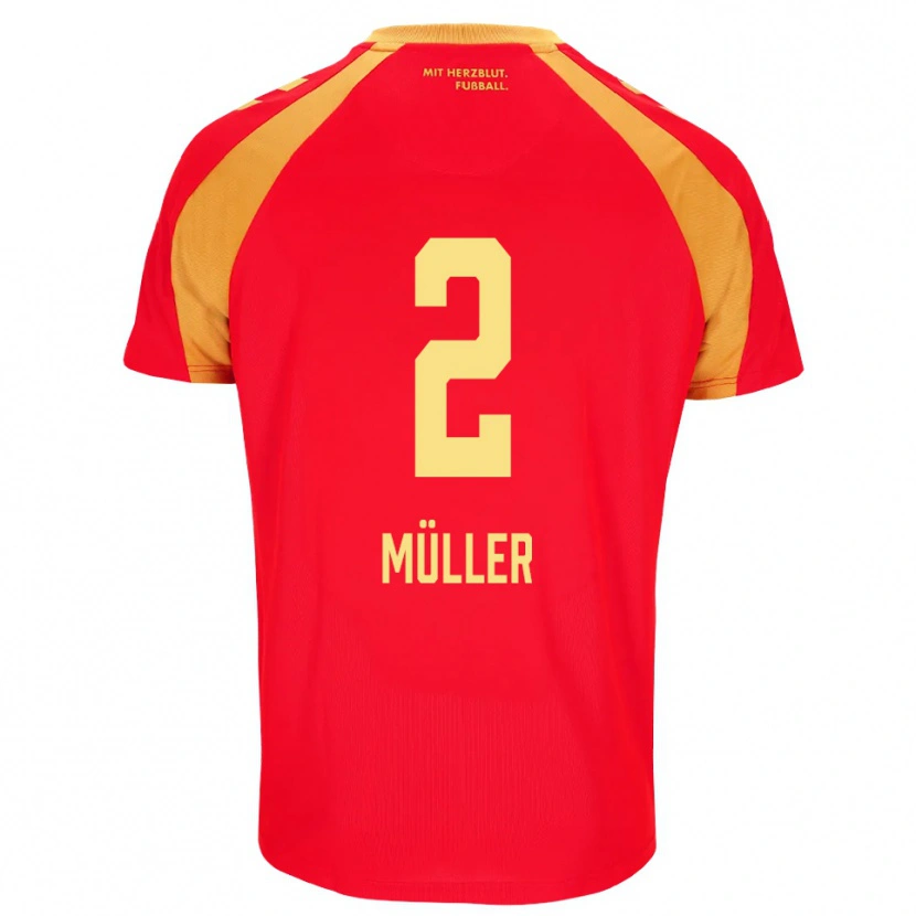 Danxen Kid Ruben Müller #2 Red Orange Black Away Jersey 2026/27 T-Shirt