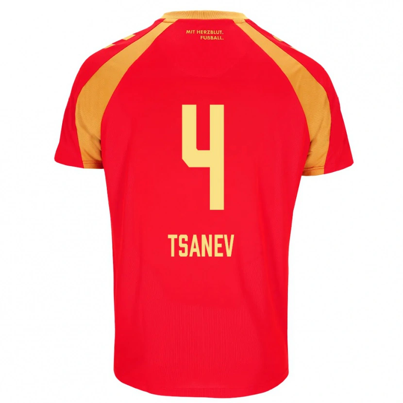 Danxen Kid Simeon Tsanev #4 Red Orange Black Away Jersey 2026/27 T-Shirt
