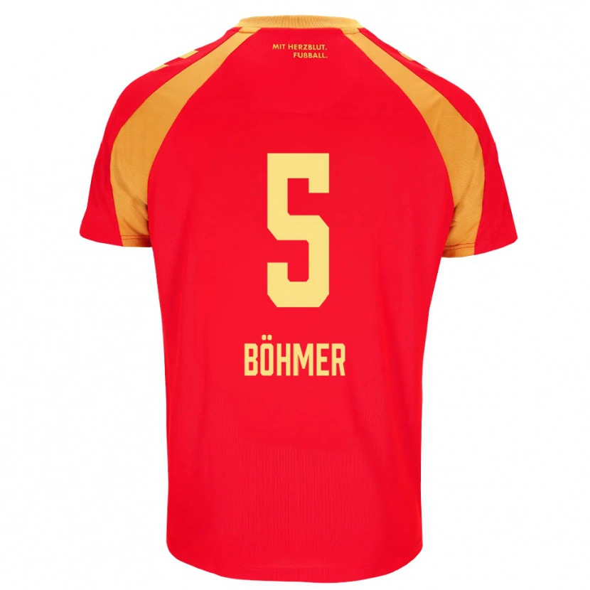 Danxen Kid Tim Böhmer #5 Red Orange Black Away Jersey 2026/27 T-Shirt