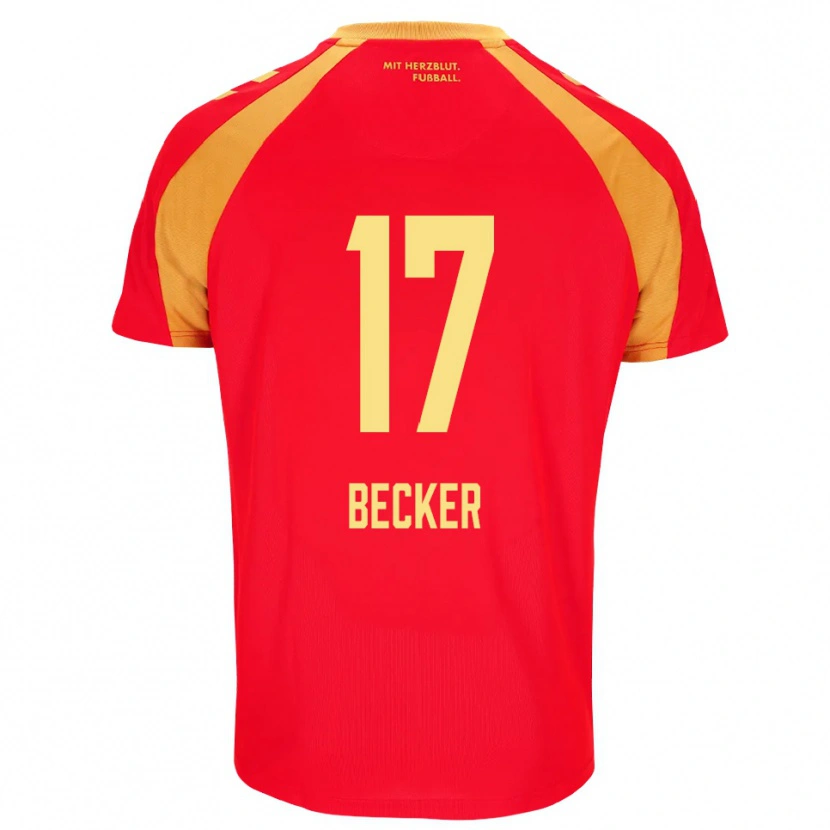 Danxen Kid Marlon Becker #17 Red Orange Black Away Jersey 2026/27 T-Shirt