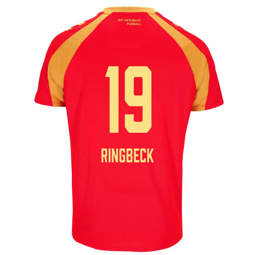 Danxen Kid Noah Ringbeck #19 Red Orange Black Away Jersey 2026/27 T-Shirt