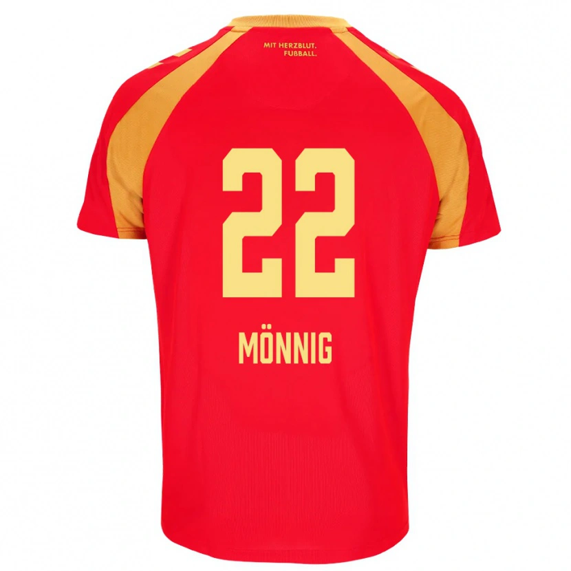 Danxen Kid Marlon Mönnig #22 Red Orange Black Away Jersey 2026/27 T-Shirt