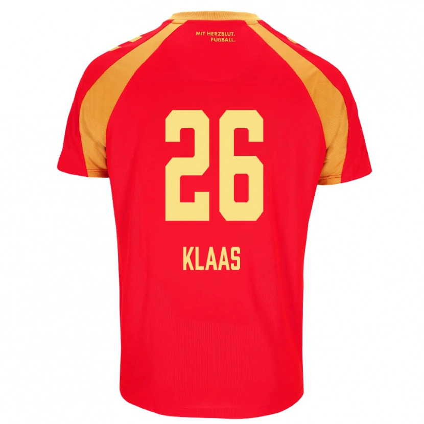 Danxen Kid Sebastian Klaas #26 Red Orange Black Away Jersey 2026/27 T-Shirt