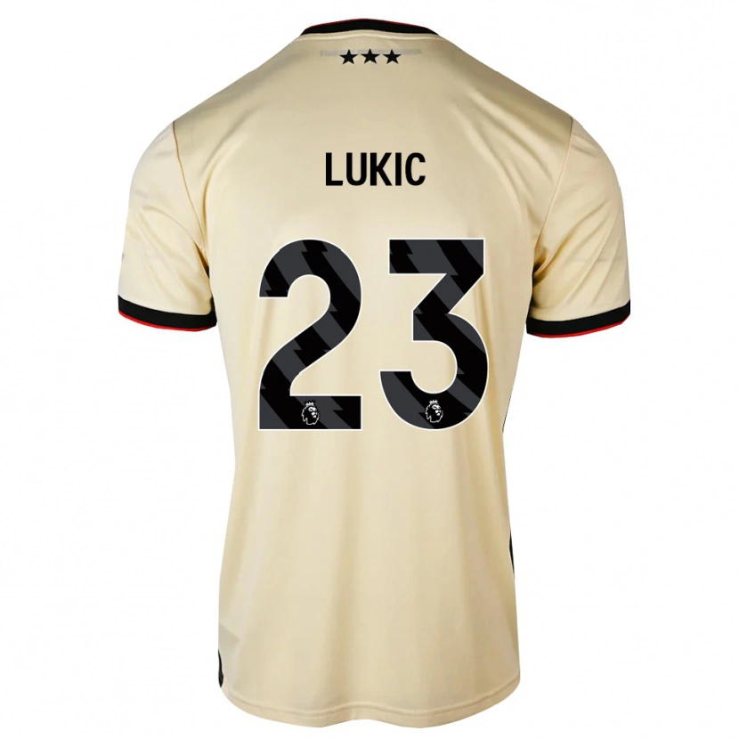 Danxen Kid Saša Lukić #23 Lemonchiffon Black Red Away Jersey 2026/27 T-Shirt
