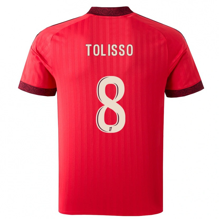 Danxen Kid Corentin Tolisso #8 Burgundy Red White Away Jersey 2026/27 T-Shirt