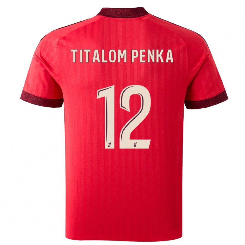 Danxen Kid Edwin Titalom Penka #12 Burgundy Red White Away Jersey 2026/27 T-Shirt