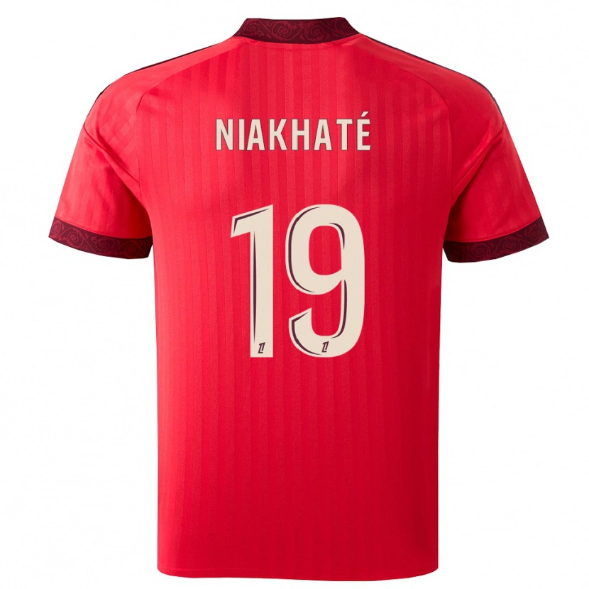 Danxen Kid Moussa Niakhaté #19 Burgundy Red White Away Jersey 2026/27 T-Shirt