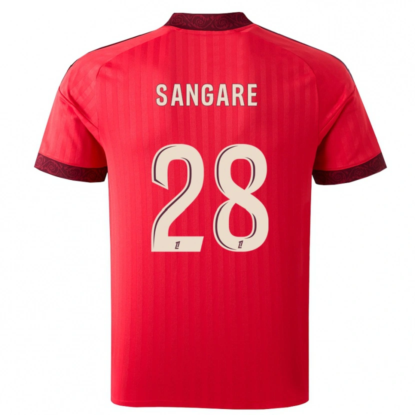 Danxen Kid Wassa Sangaré #28 Burgundy Red White Away Jersey 2026/27 T-Shirt
