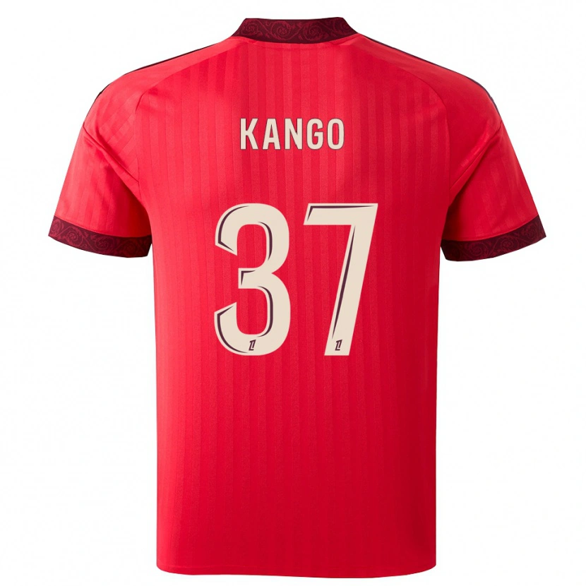 Danxen Kid Steeve Kango #37 Burgundy Red White Away Jersey 2026/27 T-Shirt