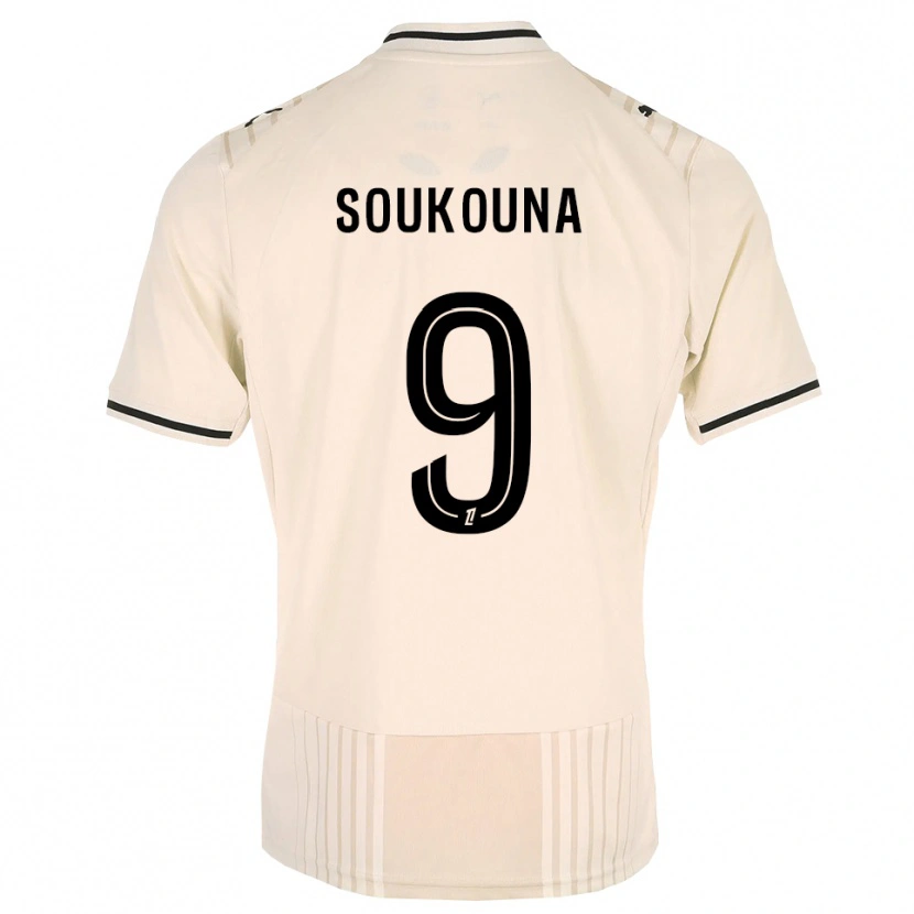Danxen Kid Idrissa Soukouna #9 Oldlace Black Antiquewhite Away Jersey 2026/27 T-Shirt